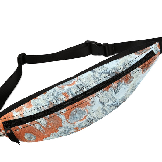 Abstract Marble Fanny Pack — Diane© by Brandy Young - Bronze & Silver Swirl Hip Bag