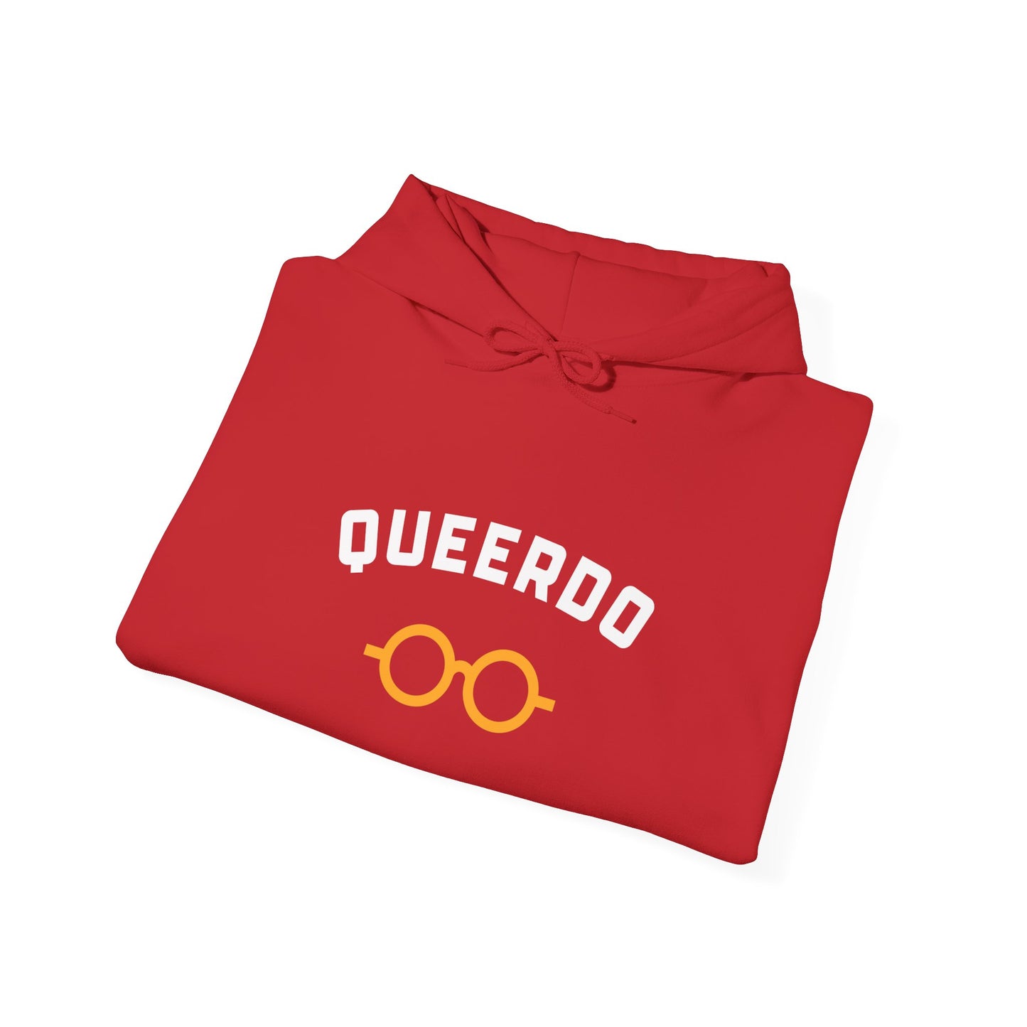 Queerdo Hoodie — Funny LGBTQ+ Pride Sweatshirt with Glasses Graphic