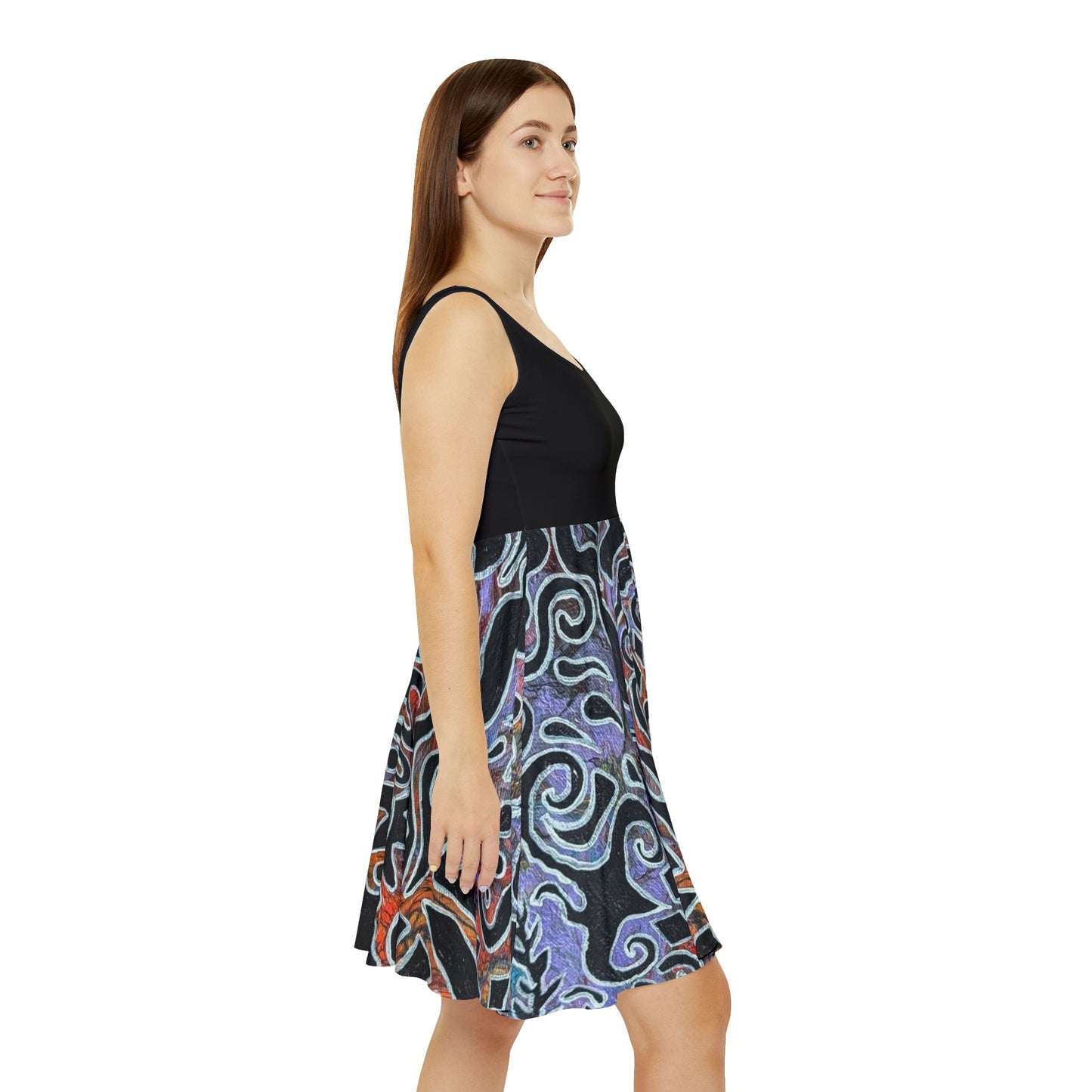 Abstract Tribal Skater Dress — Delores© by Brandy Young - Colorful Boho Art Print