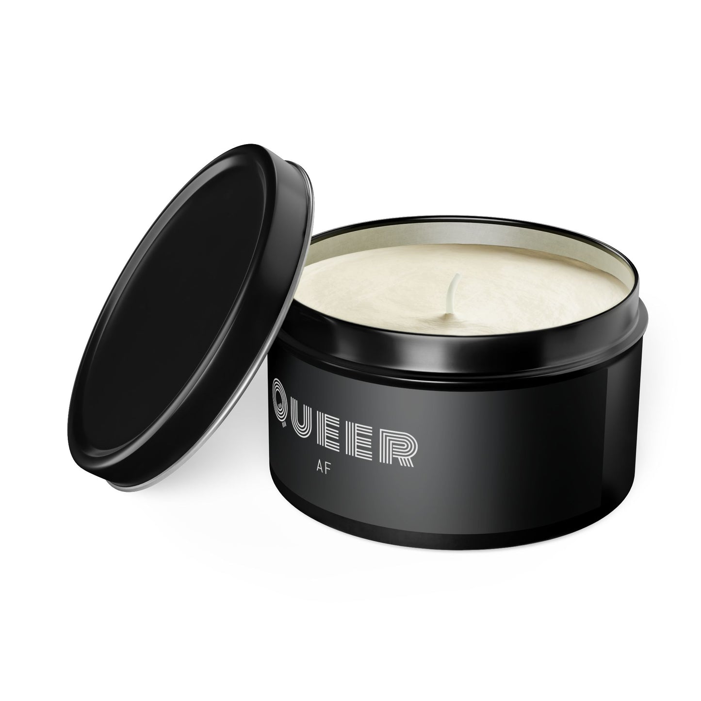 Queer AF Tin Candle — Scented Pride Candle in Travel Tin