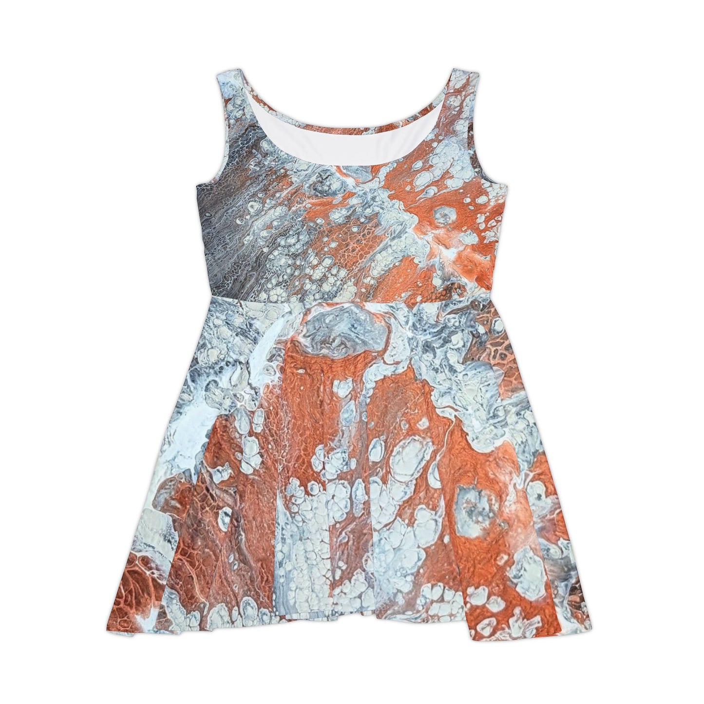 Abstract Bronze Marble Skater Dress - Diane© by Brandy Young — Fluid Art All-Over Print