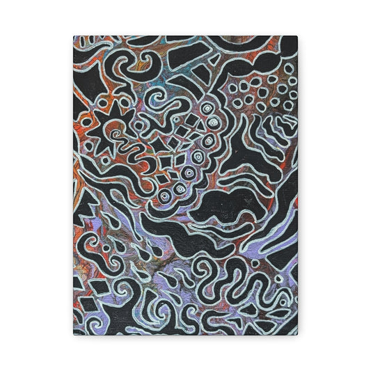 Delores© by Brandy Young - Abstract Black Pour Canvas Art — Stretched Matte Wall Decor