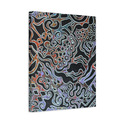 Delores© by Brandy Young - Abstract Black Pour Canvas Art — Stretched Matte Wall Decor