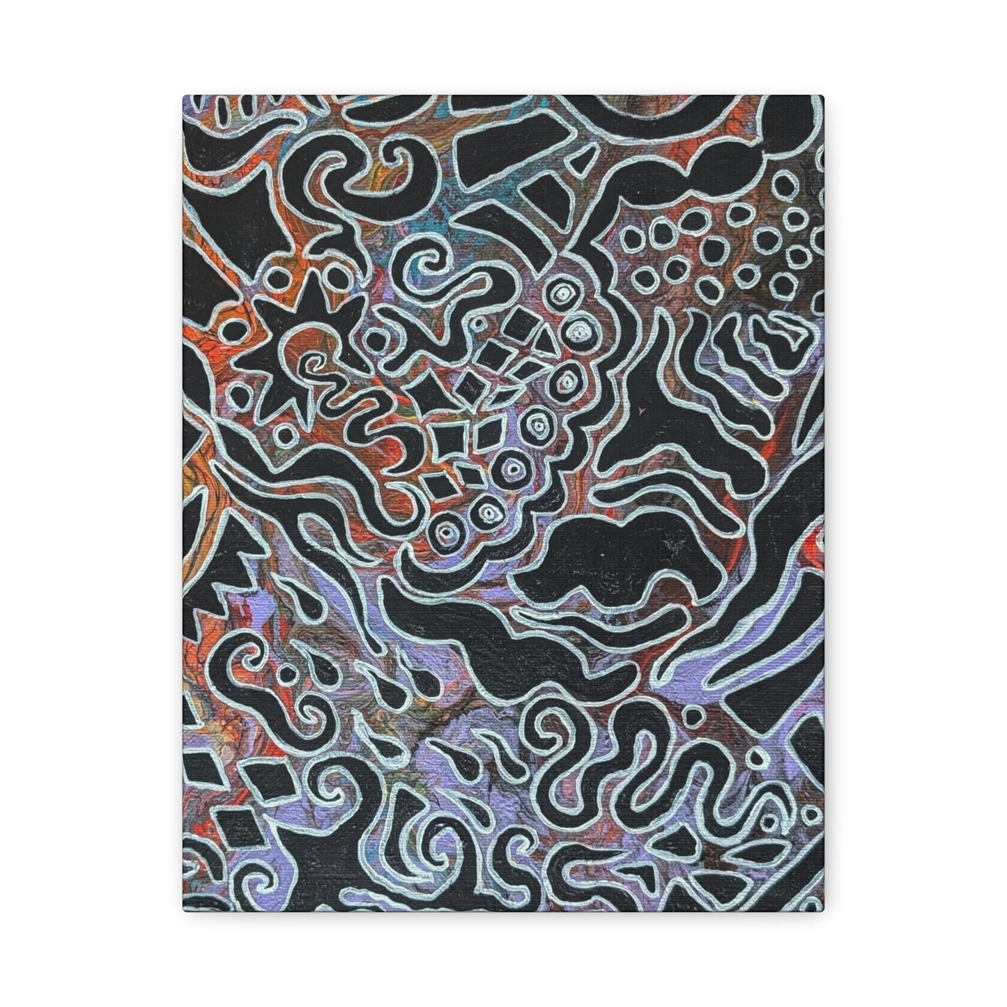 Delores© by Brandy Young - Abstract Black Pour Canvas Art — Stretched Matte Wall Decor