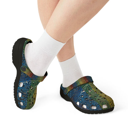 Rainbow Tribal Pattern Clogs