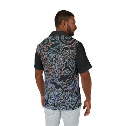 Abstract Ocean Wave Hawaiian Shirt - Delores© by Brandy Young— Men's Camp Button-Up