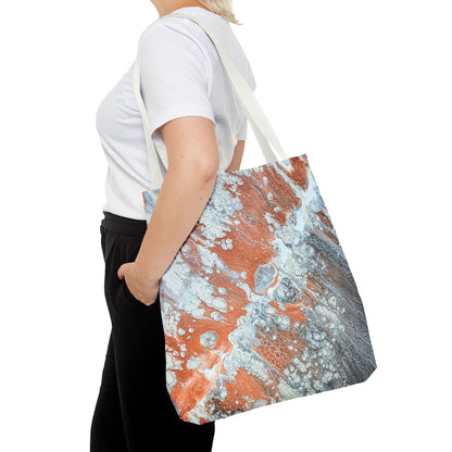 Marbled Copper Wave Tote Bag - Diane© by Brandy Young