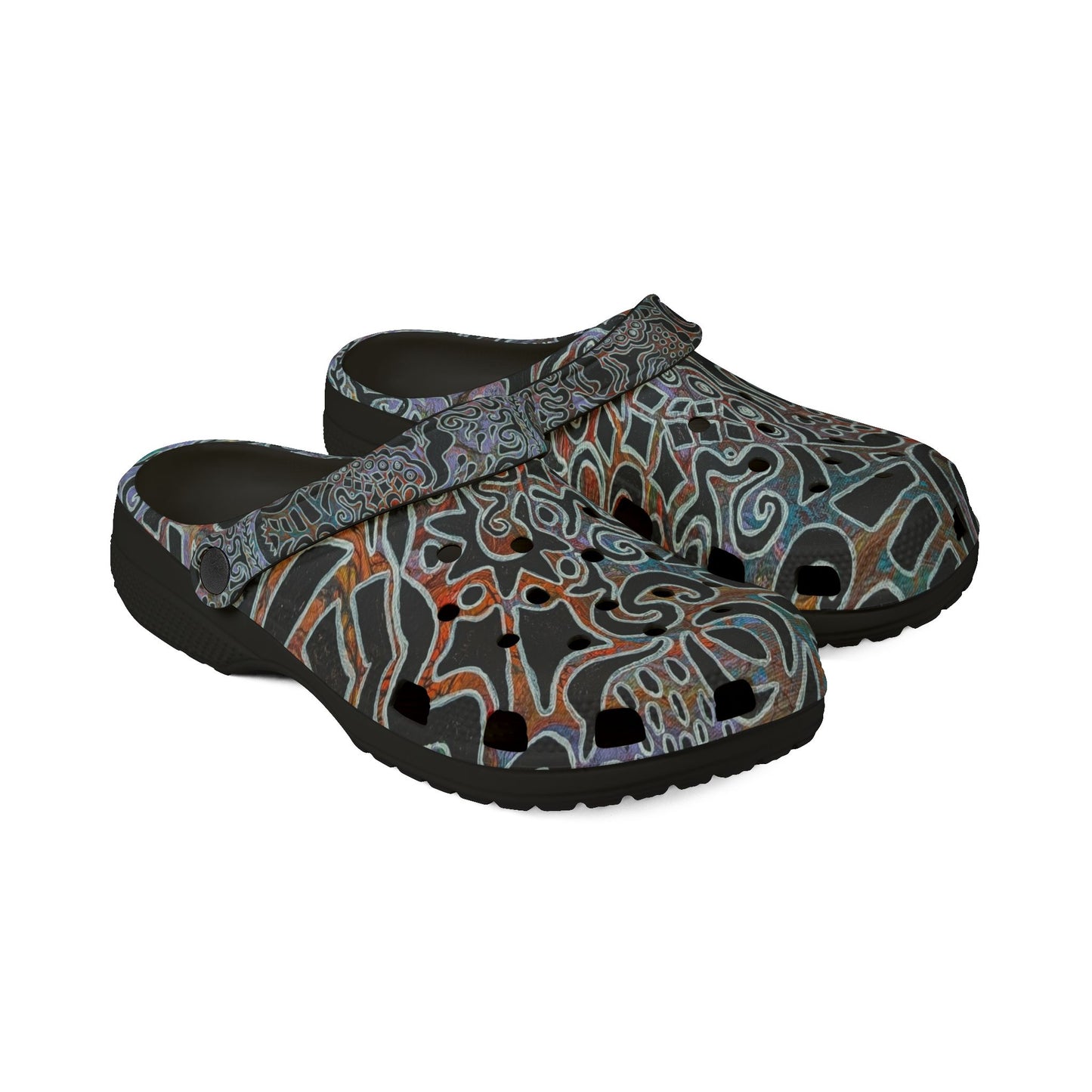 Abstract Tribal Change of Season Clogs - Delores© by Brandy Young — Printed EVA Foam Slip-On Shoes