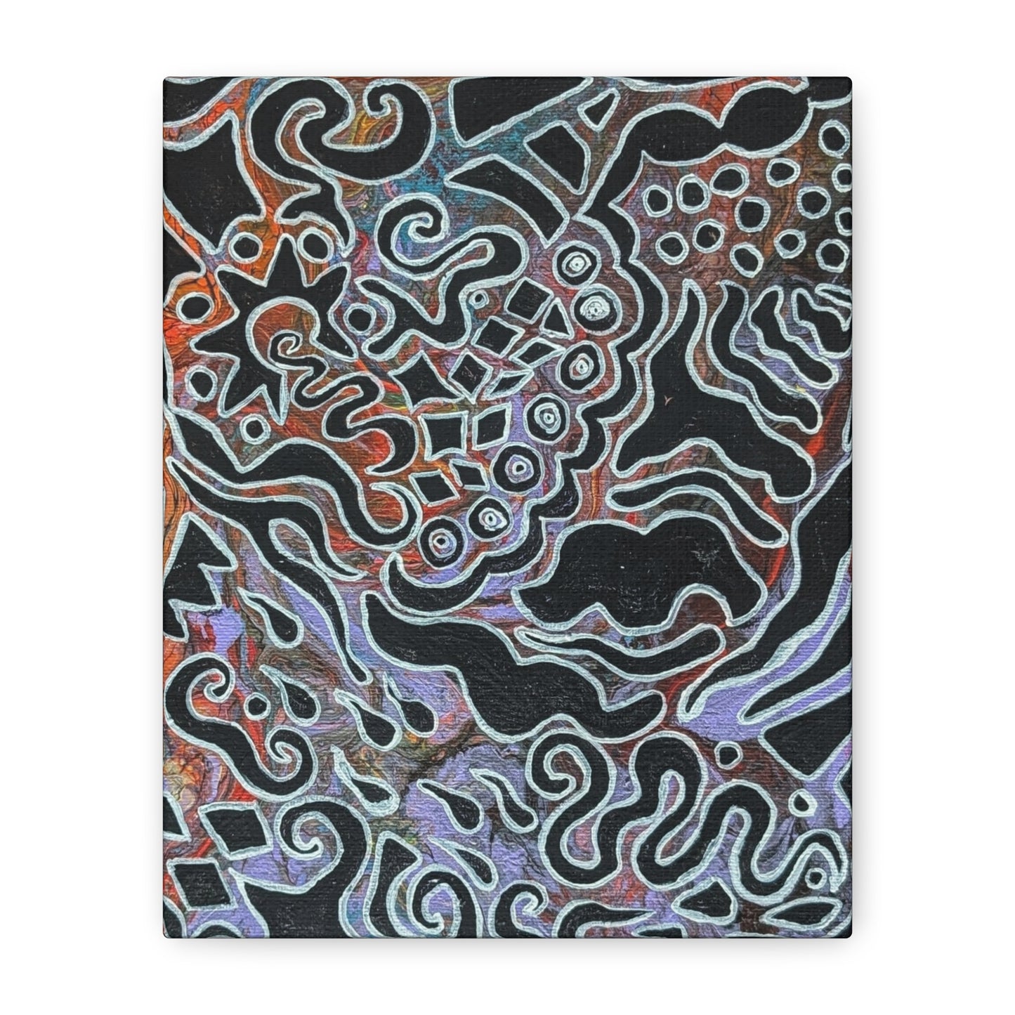 Delores© by Brandy Young - Abstract Black Pour Canvas Art — Stretched Matte Wall Decor
