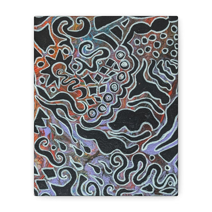 Delores© by Brandy Young - Abstract Black Pour Canvas Art — Stretched Matte Wall Decor
