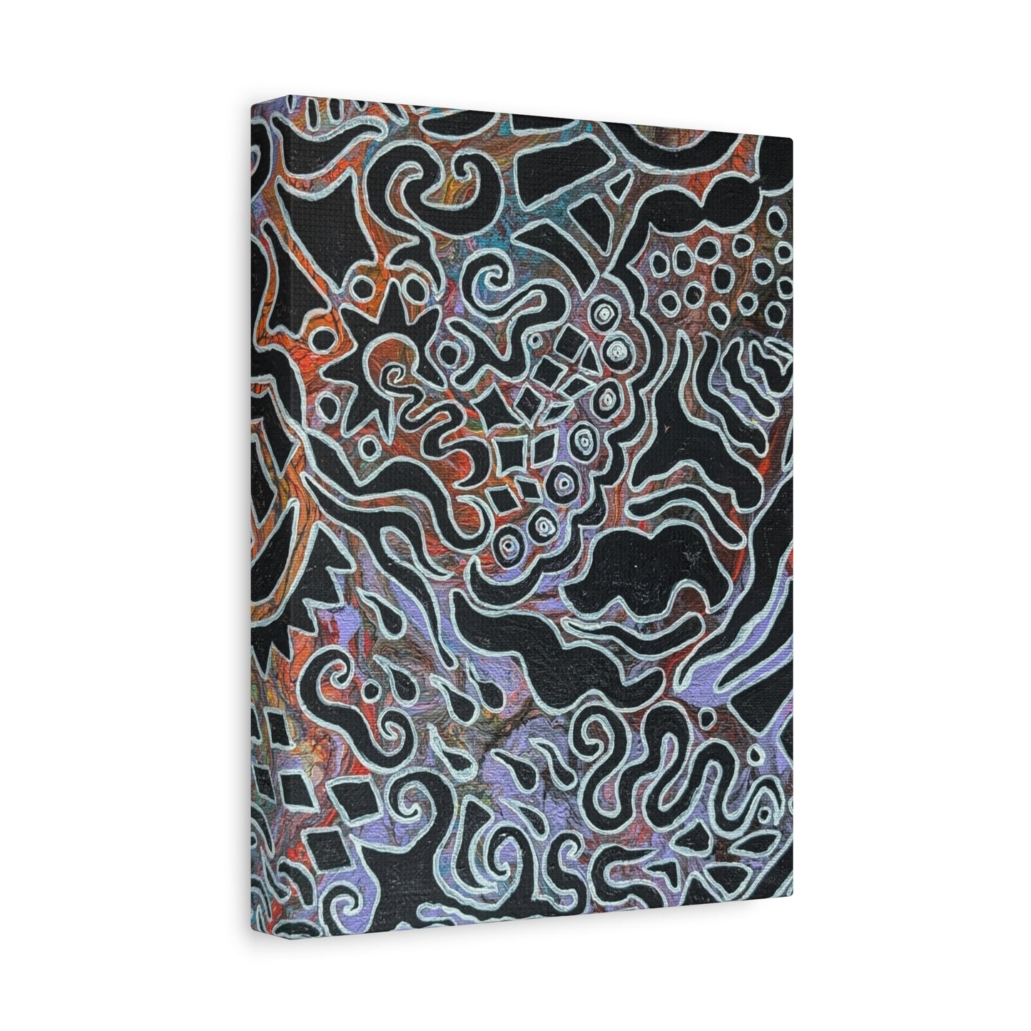 Delores© by Brandy Young - Abstract Black Pour Canvas Art — Stretched Matte Wall Decor