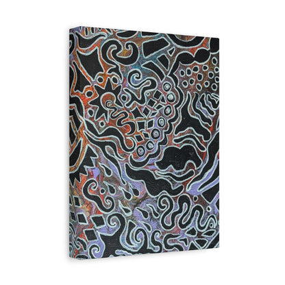 Delores© by Brandy Young - Abstract Black Pour Canvas Art — Stretched Matte Wall Decor