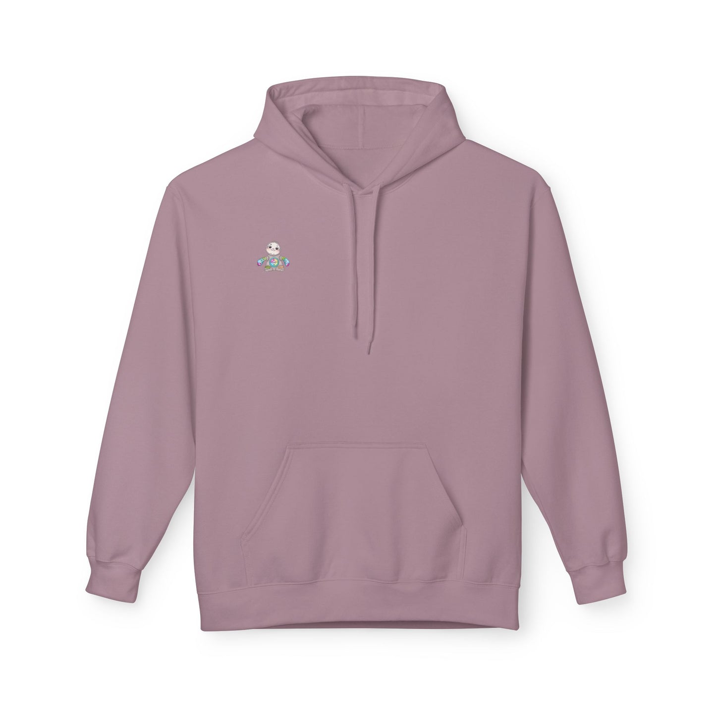 Cute Baby Sloth Hoodie with Colorful Toy Chest Graphic — Cozy Casual Pullover