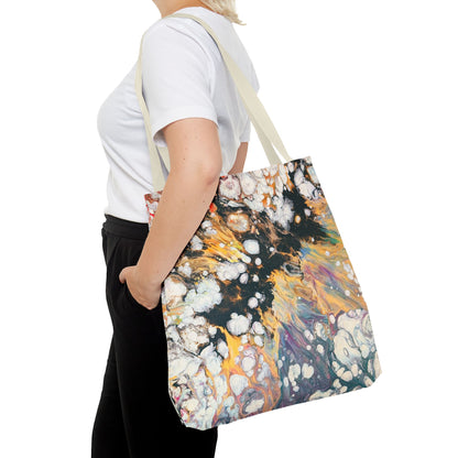Abstract Fluid Art Tote Bag - Fire Clouds© by Brandy Young – Colorful Marble Splash All-Over Print