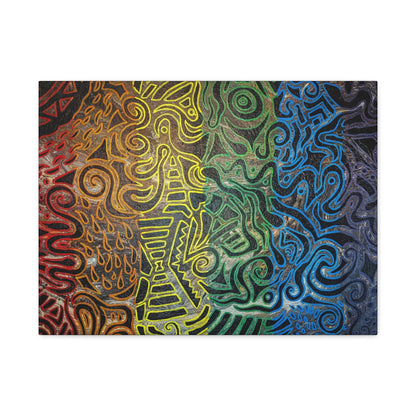 Gabriella© by Brandy Young - Abstract Rainbow Doodle Matte Canvas Wall Art — Stretched 1.25"