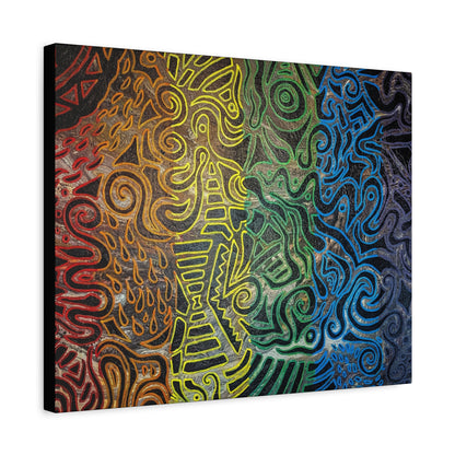 Gabriella© by Brandy Young - Abstract Rainbow Doodle Matte Canvas Wall Art — Stretched 1.25"