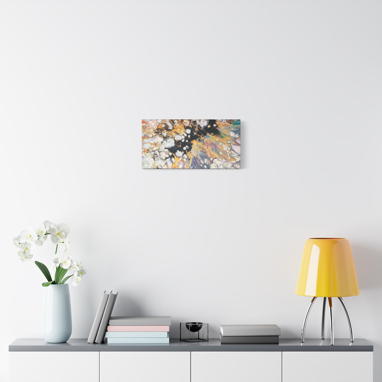 Fire Clouds© by Brandy Young - Abstract Fluid Art Canvas Print – Colorful Marble Swirl Matte Stretched Wall Art