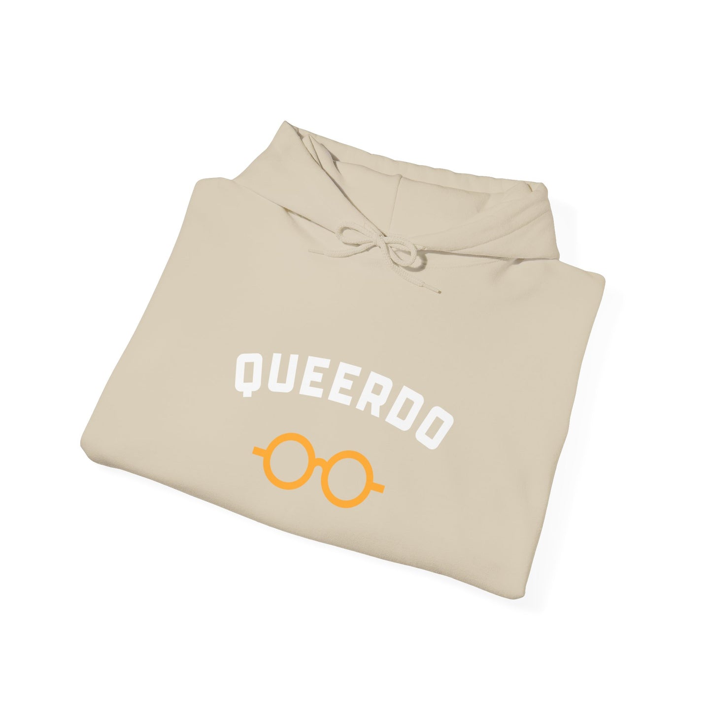 Queerdo Hoodie — Funny LGBTQ+ Pride Sweatshirt with Glasses Graphic