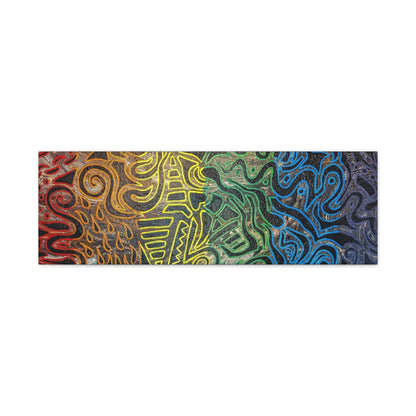 Gabriella© by Brandy Young - Abstract Rainbow Doodle Matte Canvas Wall Art — Stretched 1.25"