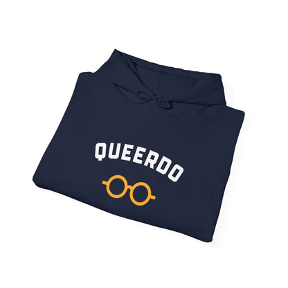 Queerdo Hoodie — Funny LGBTQ+ Pride Sweatshirt with Glasses Graphic