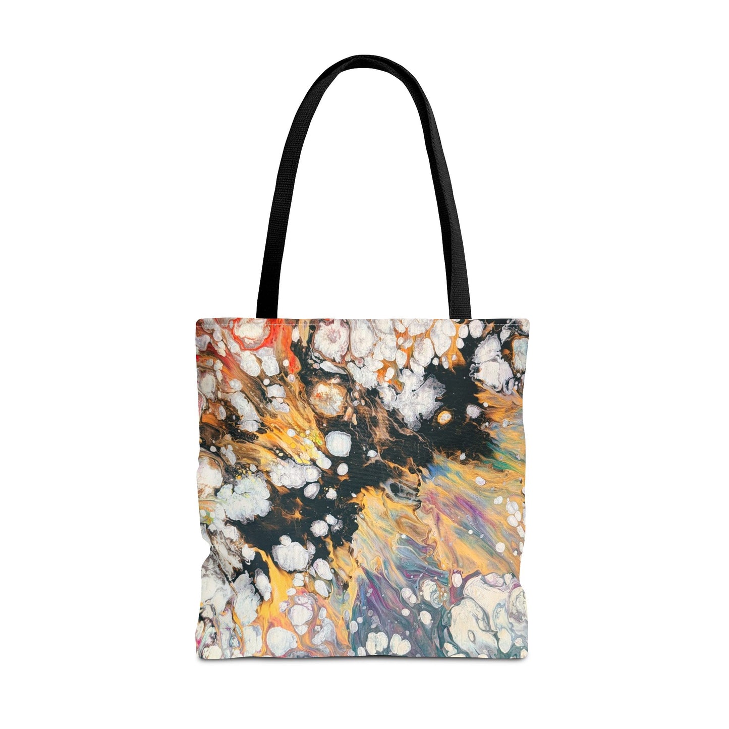 Abstract Fluid Art Tote Bag - Fire Clouds© by Brandy Young – Colorful Marble Splash All-Over Print