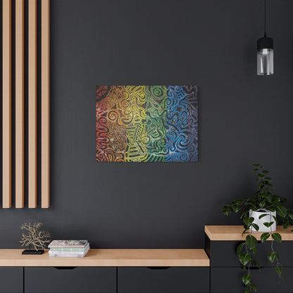 Gabriella© by Brandy Young - Abstract Rainbow Doodle Matte Canvas Wall Art — Stretched 1.25"