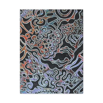 Delores© by Brandy Young - Abstract Black Pour Canvas Art — Stretched Matte Wall Decor