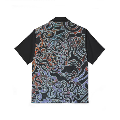 Abstract Ocean Wave Hawaiian Shirt - Delores© by Brandy Young— Men's Camp Button-Up