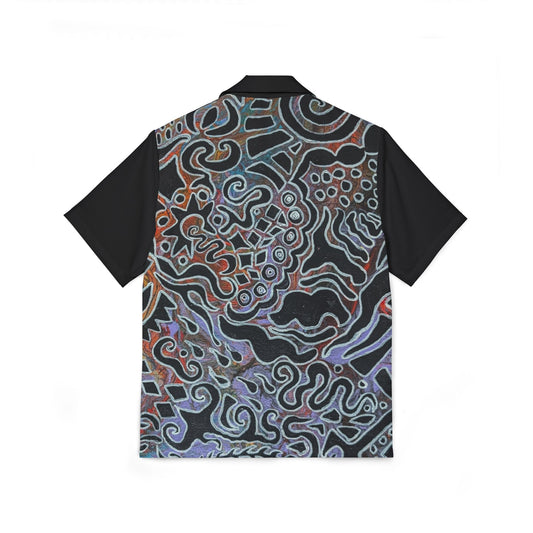 Abstract Ocean Wave Hawaiian Shirt - Delores© by Brandy Young— Men's Camp Button-Up