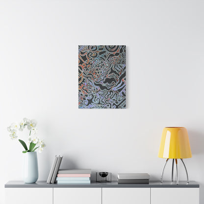 Delores© by Brandy Young - Abstract Black Pour Canvas Art — Stretched Matte Wall Decor