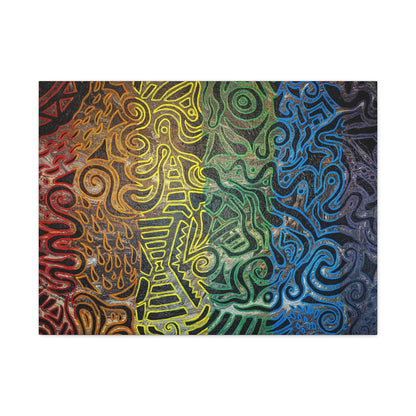 Gabriella© by Brandy Young - Abstract Rainbow Doodle Matte Canvas Wall Art — Stretched 1.25"