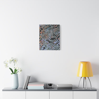 Delores© by Brandy Young - Abstract Black Pour Canvas Art — Stretched Matte Wall Decor