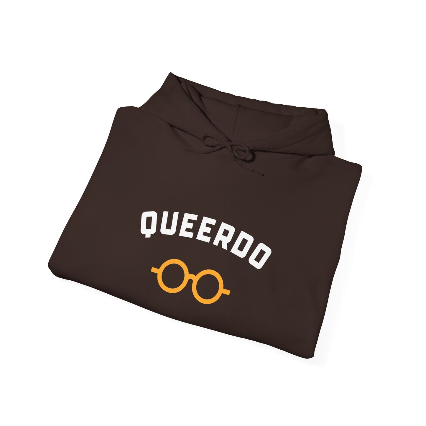 Queerdo Hoodie — Funny LGBTQ+ Pride Sweatshirt with Glasses Graphic