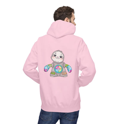 Cute Baby Sloth Hoodie with Colorful Toy Chest Graphic — Cozy Casual Pullover