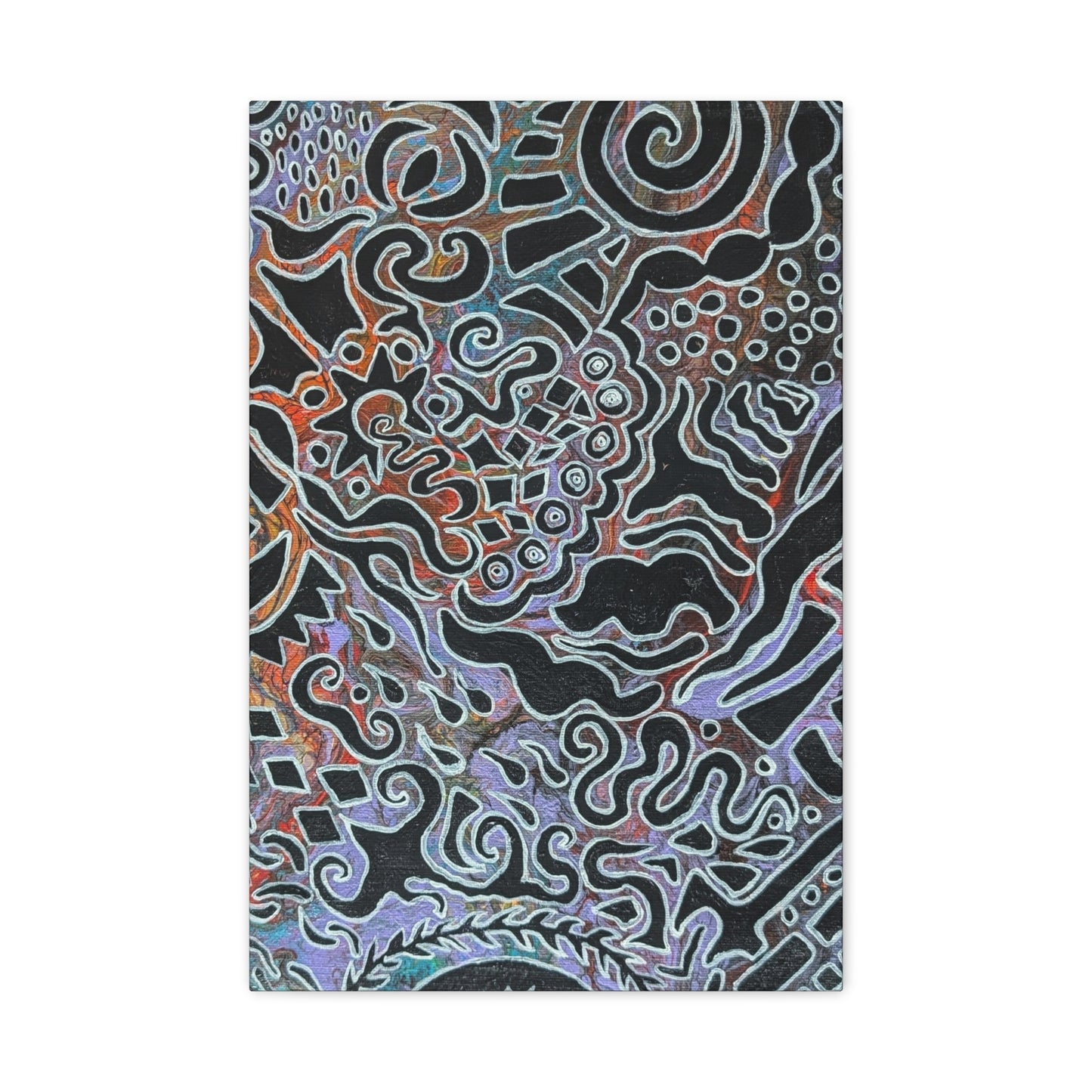 Delores© by Brandy Young - Abstract Black Pour Canvas Art — Stretched Matte Wall Decor