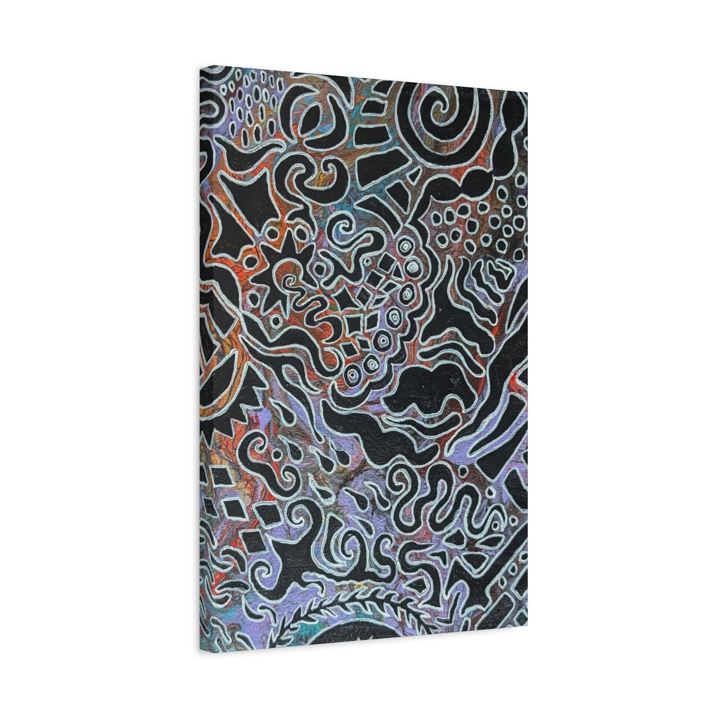 Delores© by Brandy Young - Abstract Black Pour Canvas Art — Stretched Matte Wall Decor