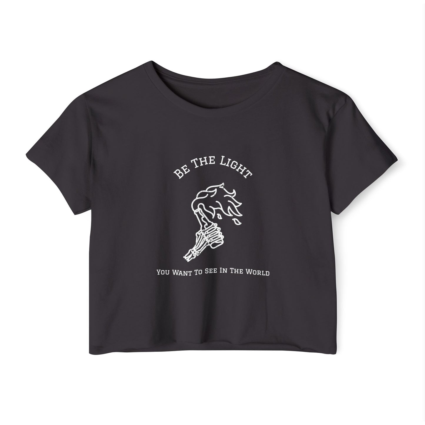 Be the Light You Want To See In The World - Moltov Cocktail - Protest Crop Top — Women’s Boho Graphic Crop Tee