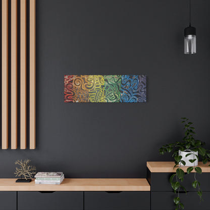 Gabriella© by Brandy Young - Abstract Rainbow Doodle Matte Canvas Wall Art — Stretched 1.25"