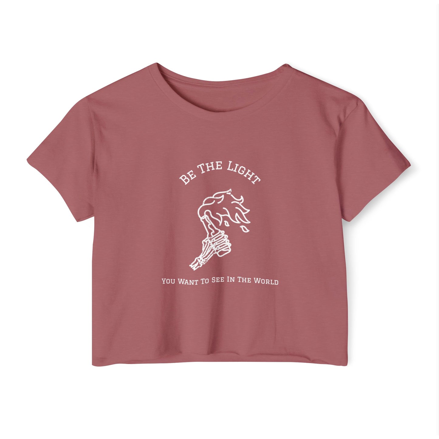 Be the Light You Want To See In The World - Moltov Cocktail - Protest Crop Top — Women’s Boho Graphic Crop Tee