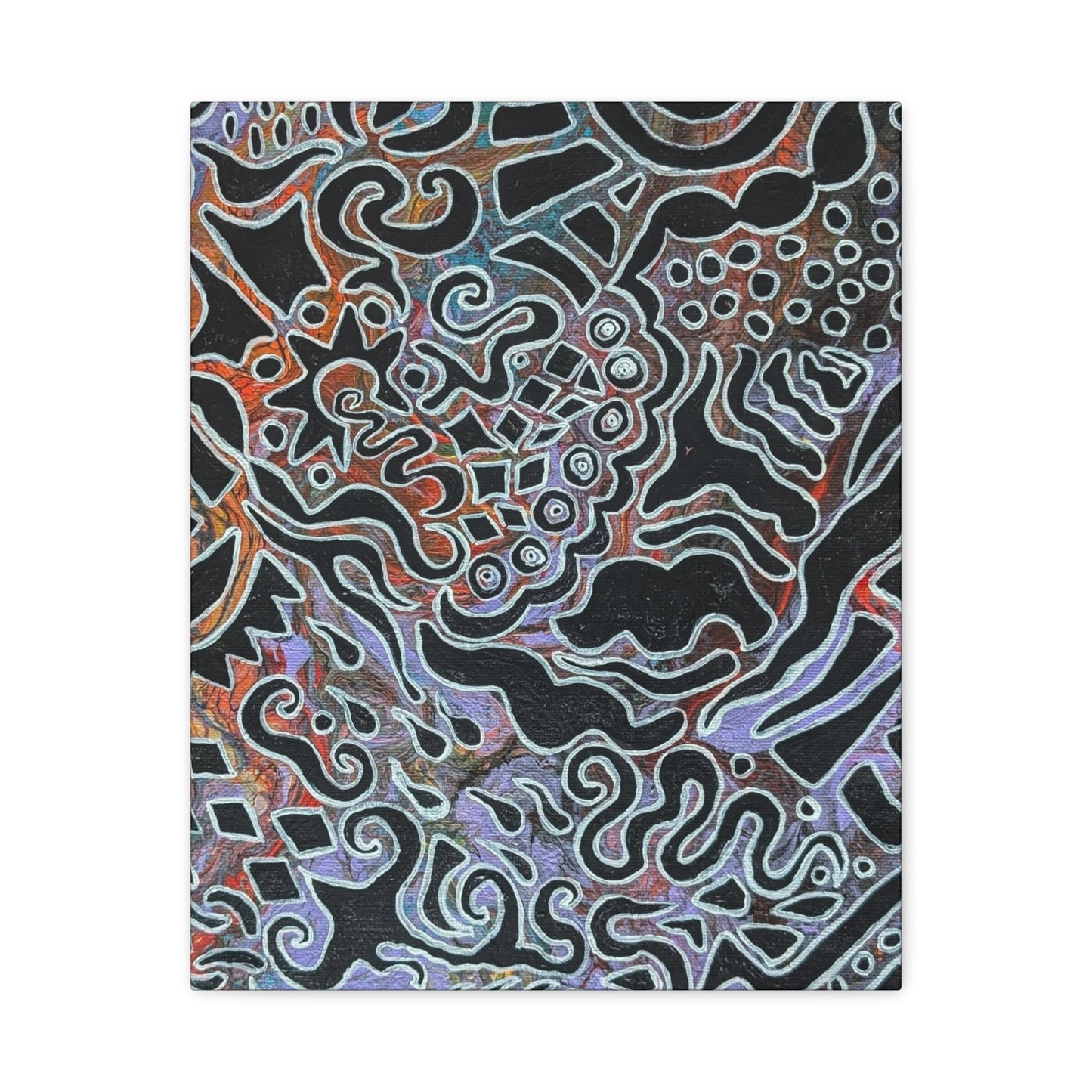 Delores© by Brandy Young - Abstract Black Pour Canvas Art — Stretched Matte Wall Decor