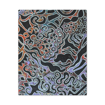 Delores© by Brandy Young - Abstract Black Pour Canvas Art — Stretched Matte Wall Decor