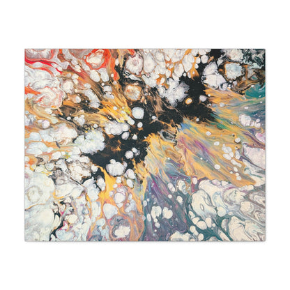 Fire Clouds© by Brandy Young - Abstract Fluid Art Canvas Print – Colorful Marble Swirl Matte Stretched Wall Art