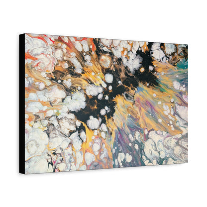 Fire Clouds© by Brandy Young - Abstract Fluid Art Canvas Print – Colorful Marble Swirl Matte Stretched Wall Art