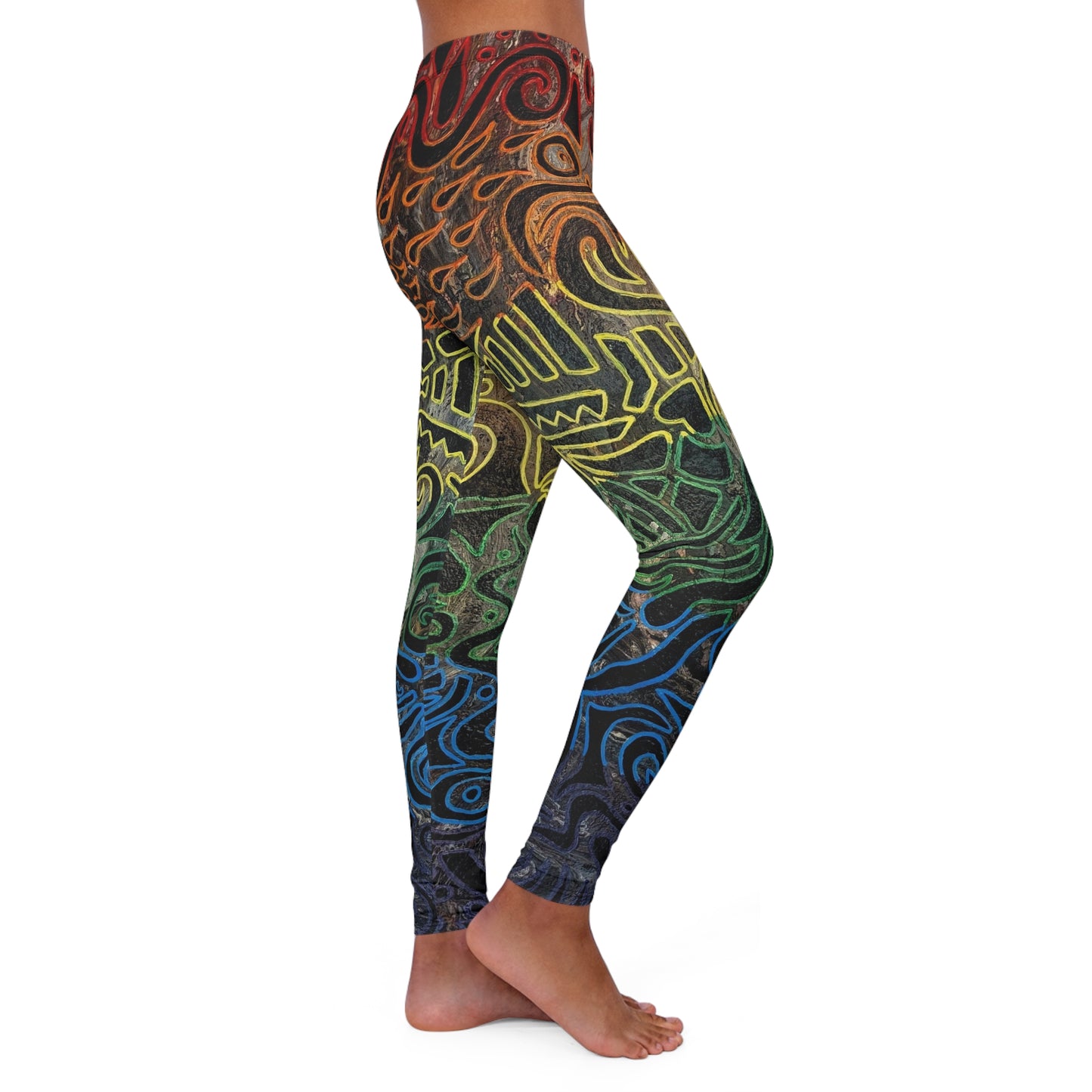Gabriella© by Brandy Young Bohemian Rainbow Tribal Leggings