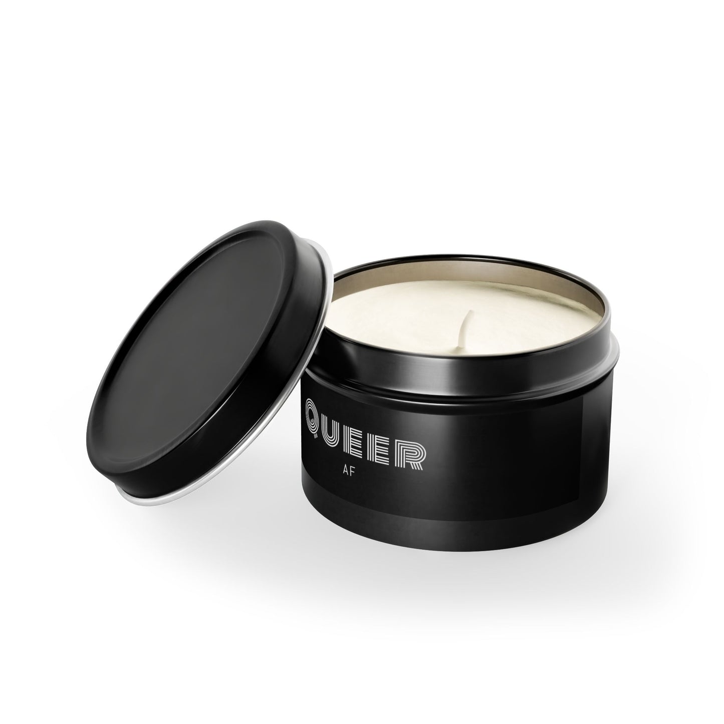 Queer AF Tin Candle — Scented Pride Candle in Travel Tin