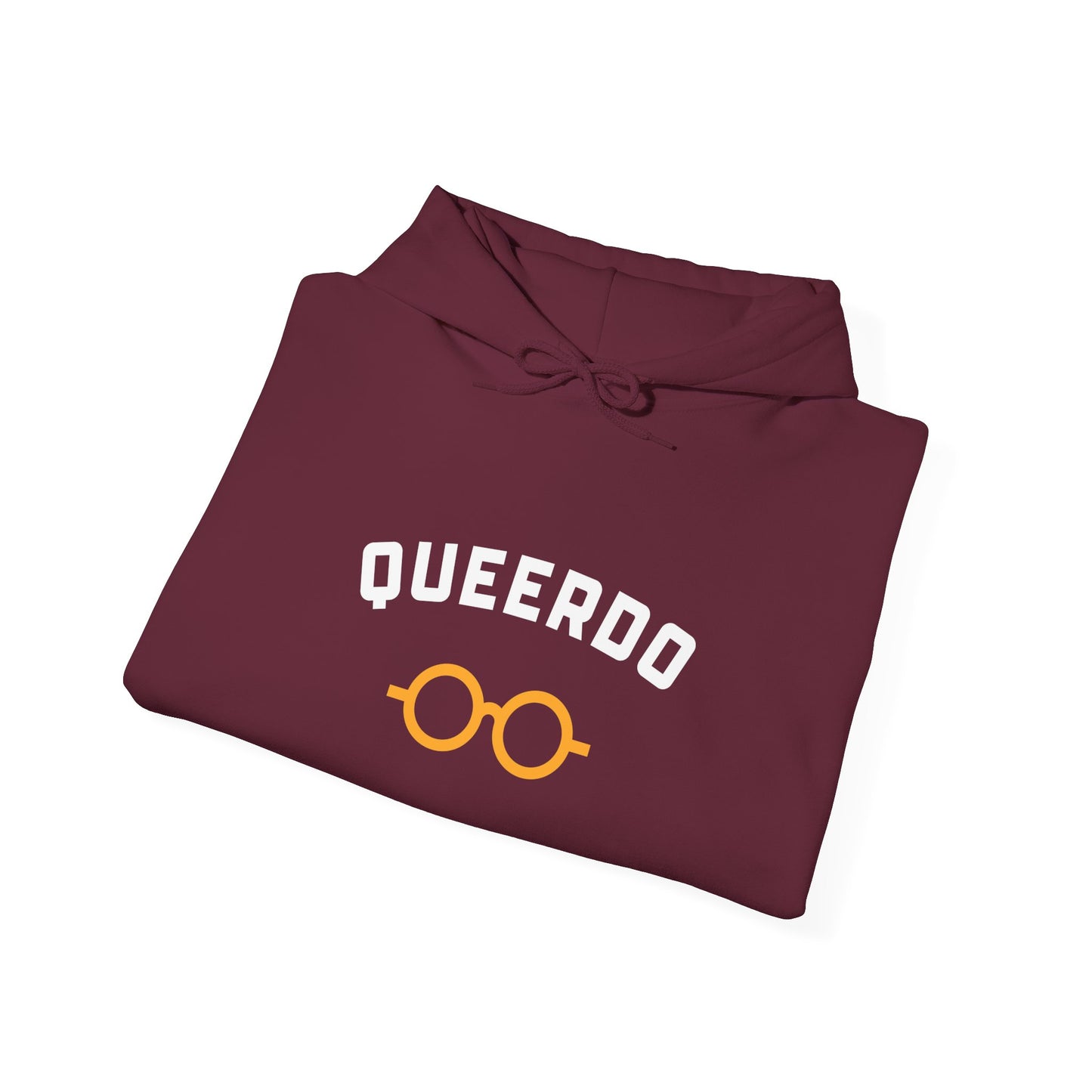 Queerdo Hoodie — Funny LGBTQ+ Pride Sweatshirt with Glasses Graphic