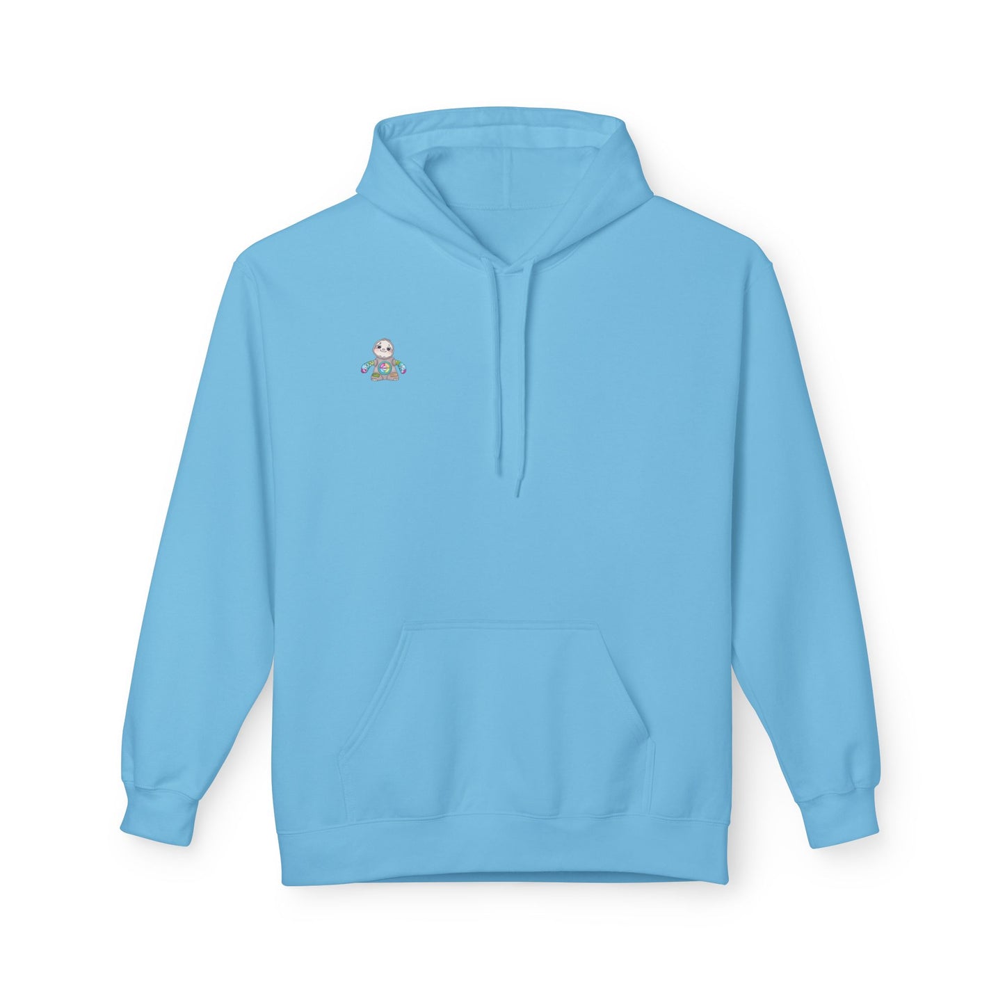Cute Baby Sloth Hoodie with Colorful Toy Chest Graphic — Cozy Casual Pullover
