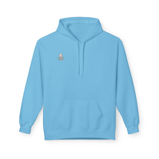 Cute Baby Sloth Hoodie with Colorful Toy Chest Graphic — Cozy Casual Pullover