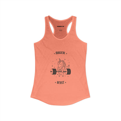 Magical Beast Racerback Tank - Unicorn Lifting Weights - Gym Gear
