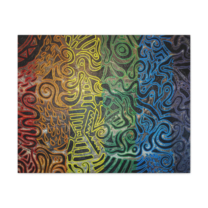 Gabriella© by Brandy Young - Abstract Rainbow Doodle Matte Canvas Wall Art — Stretched 1.25"